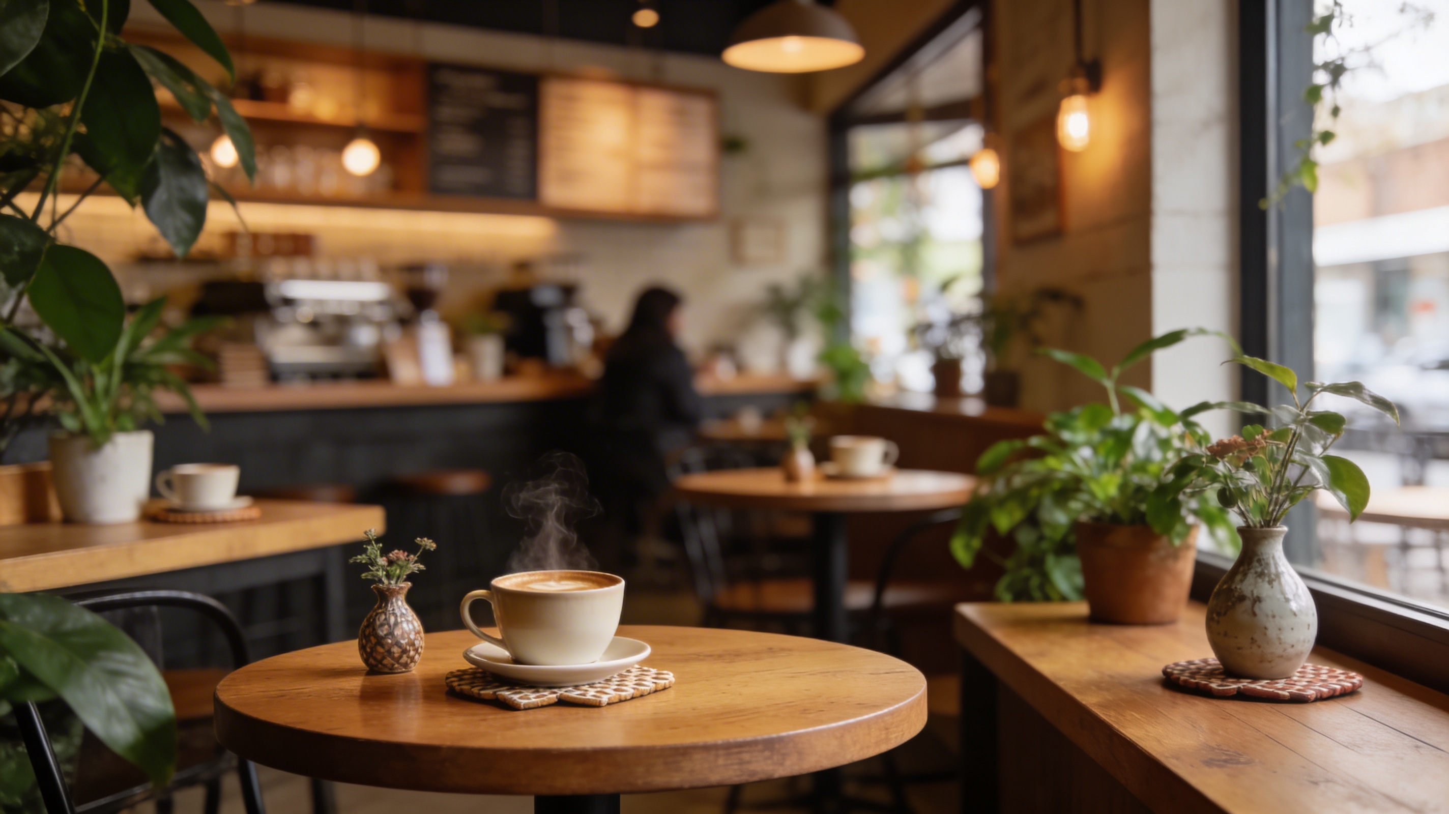 Cozy interior of Hygge Brew café